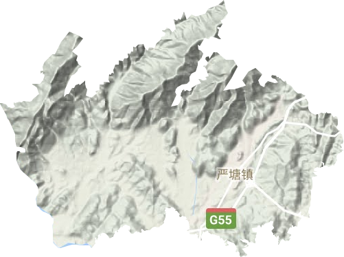 严塘镇地形图
