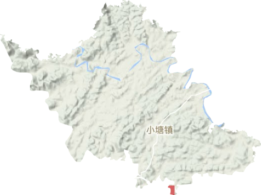 小塘镇地形图