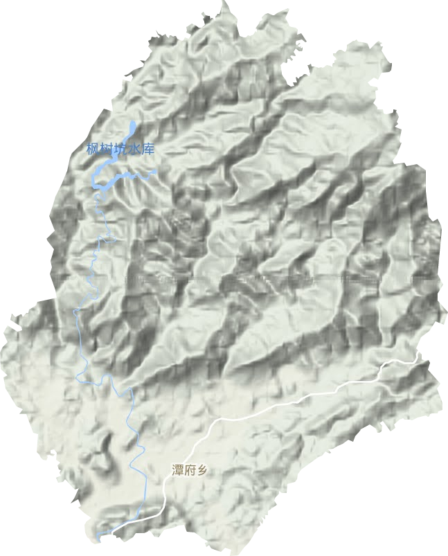 潭府乡地形图