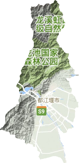 都江堰市地形图