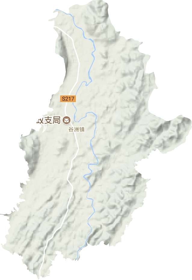 谷洲镇地形图