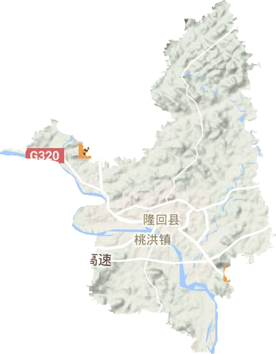 桃洪镇地形图