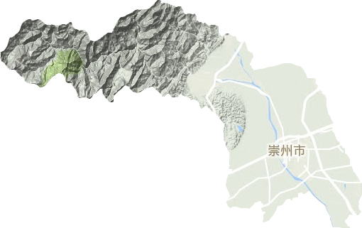 崇州市地形图