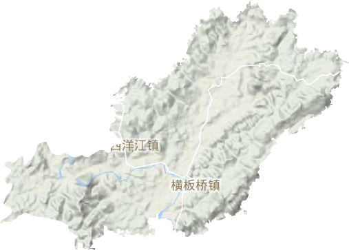 横板桥镇地形图
