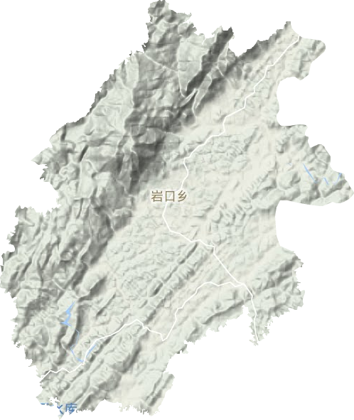 岩口镇地形图