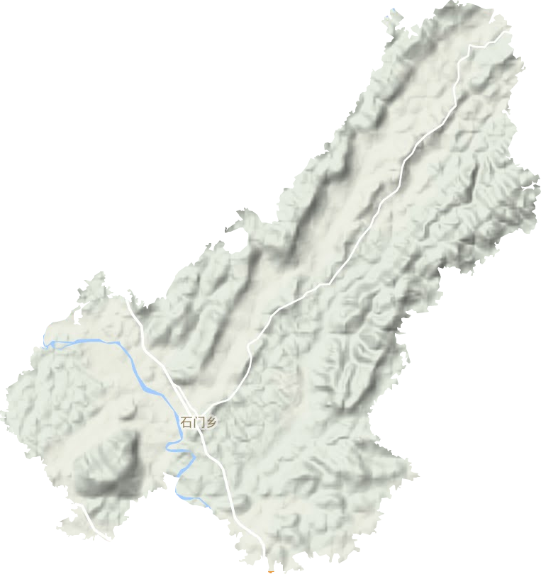 石门乡地形图