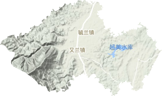 毓兰镇地形图