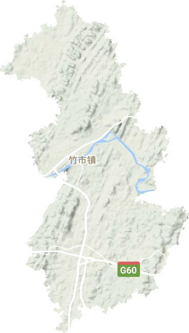 竹市镇地形图