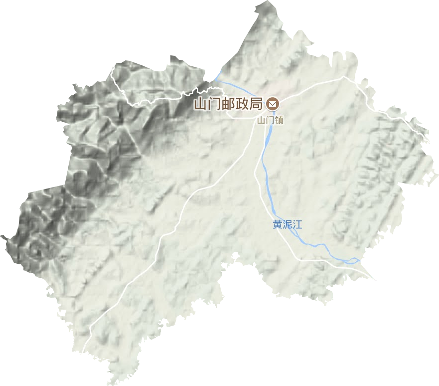山门镇地形图