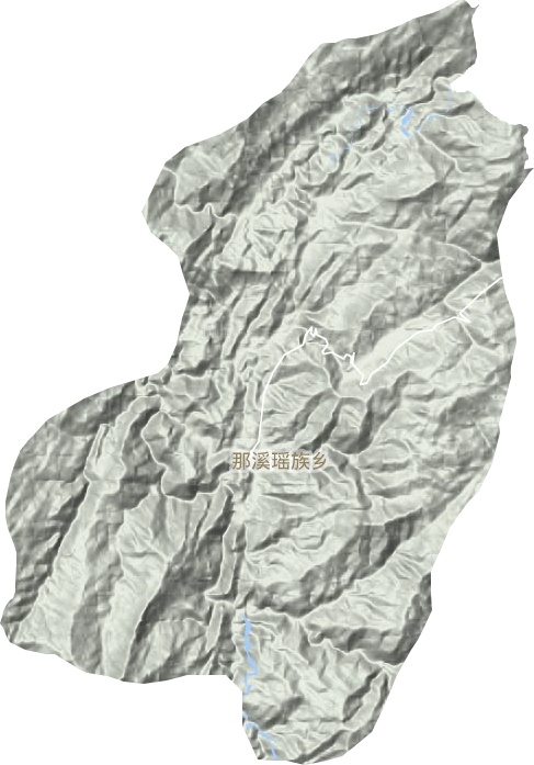 罗溪瑶族乡地形图