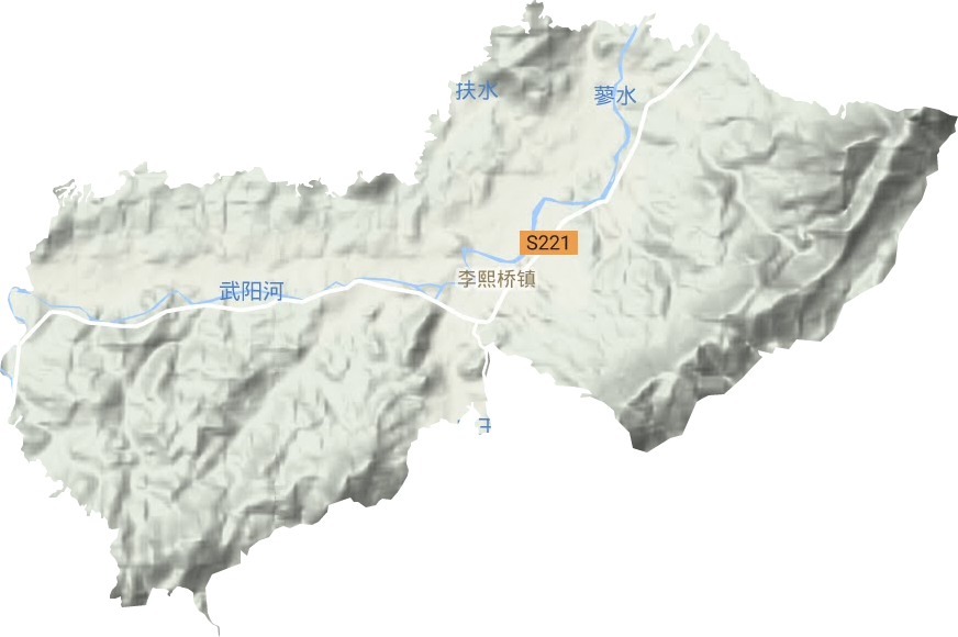 李熙桥镇地形图
