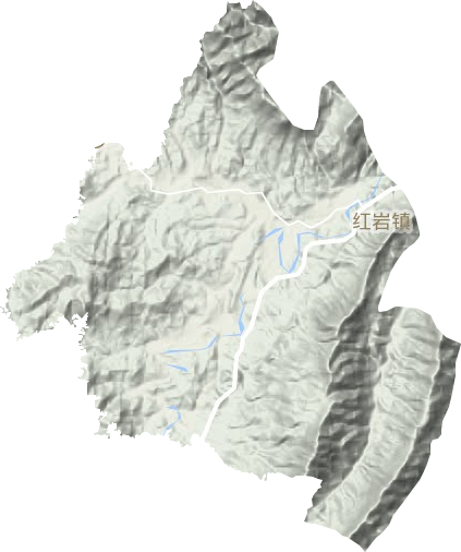 红岩镇地形图