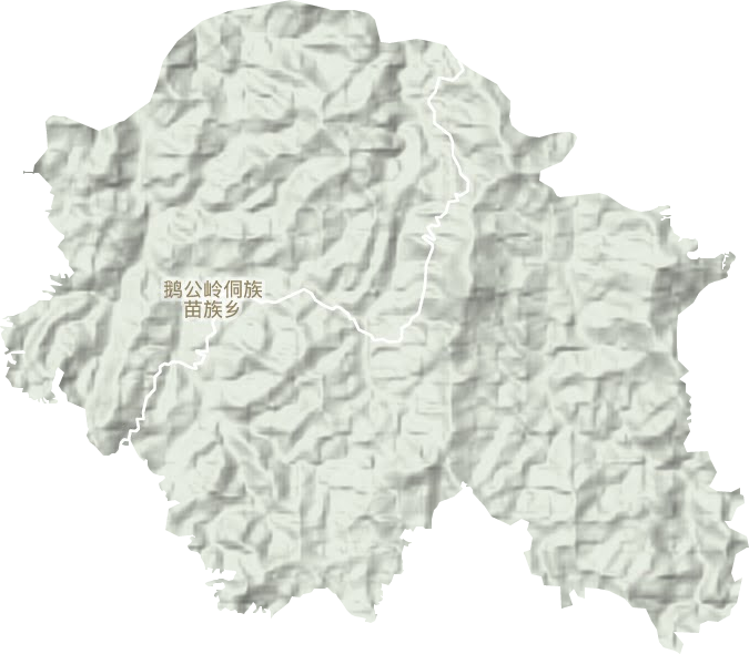 鹅公岭侗族苗族乡地形图