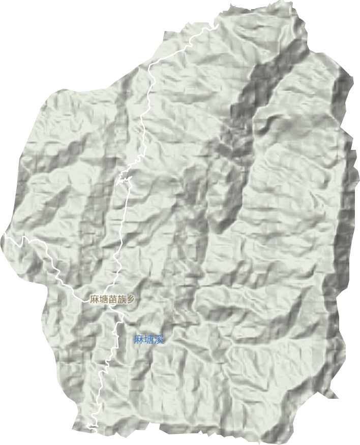 麻塘苗族乡地形图