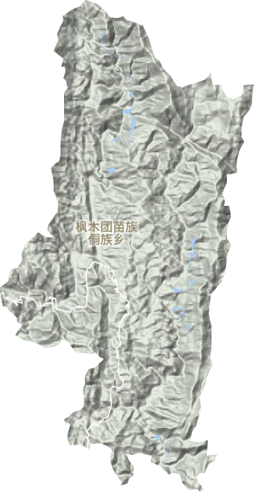 枫木团苗族侗族乡地形图