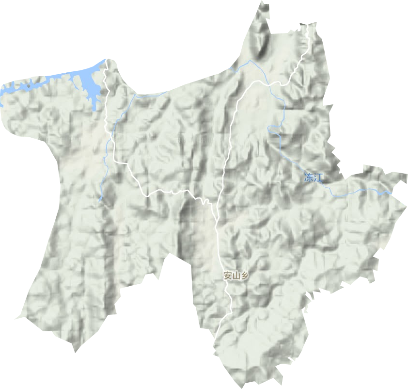 安山乡地形图