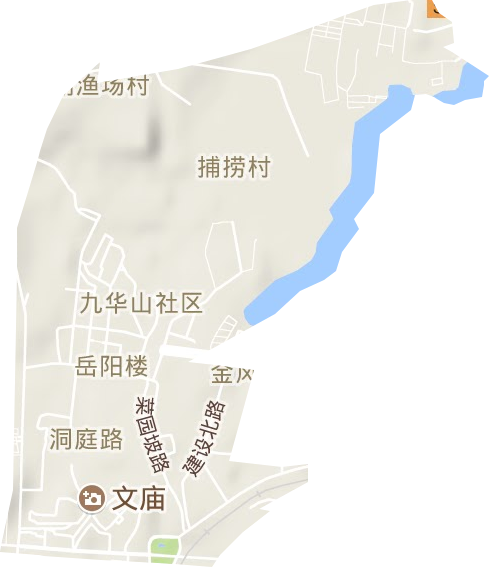 岳阳楼街道地形图