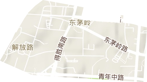 东茅岭街道地形图