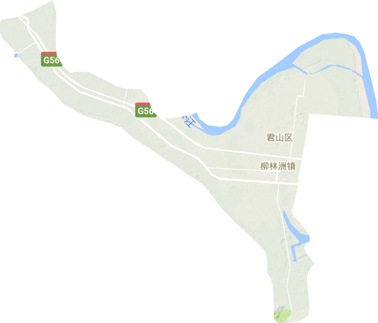 柳林洲镇地形图