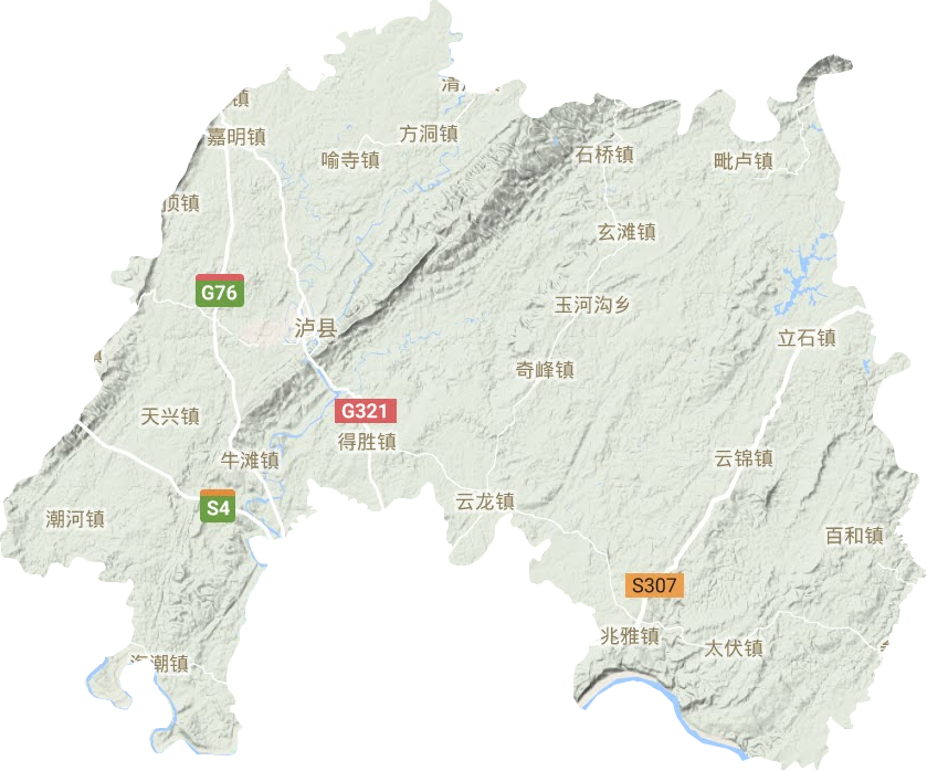 泸县地形图