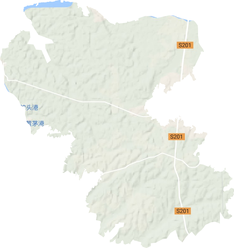 鹿角镇地形图