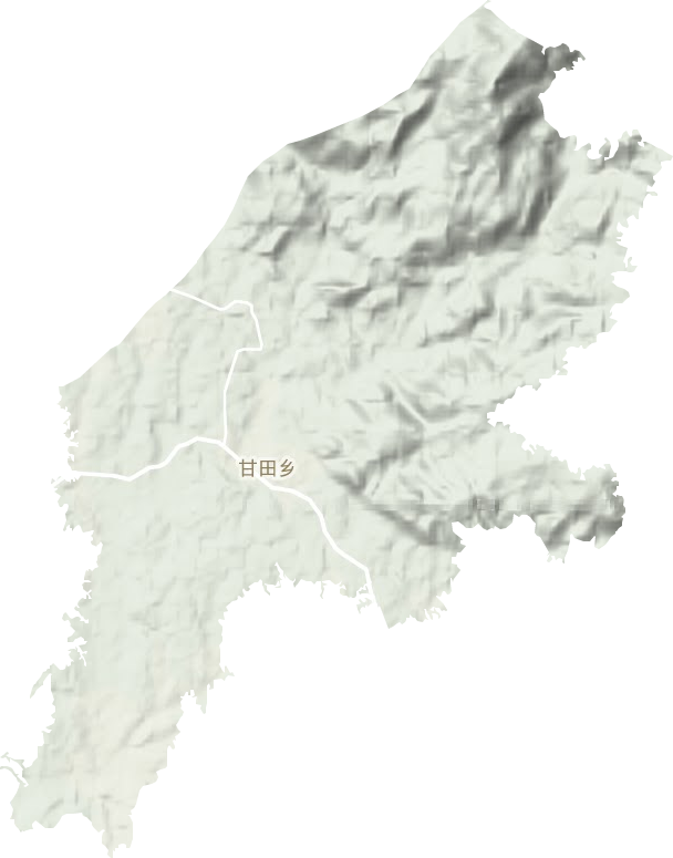 甘田乡地形图