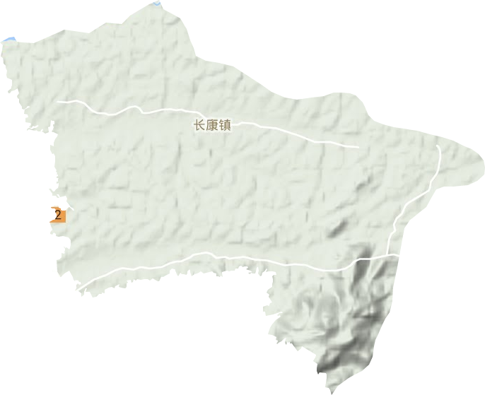 长康镇地形图