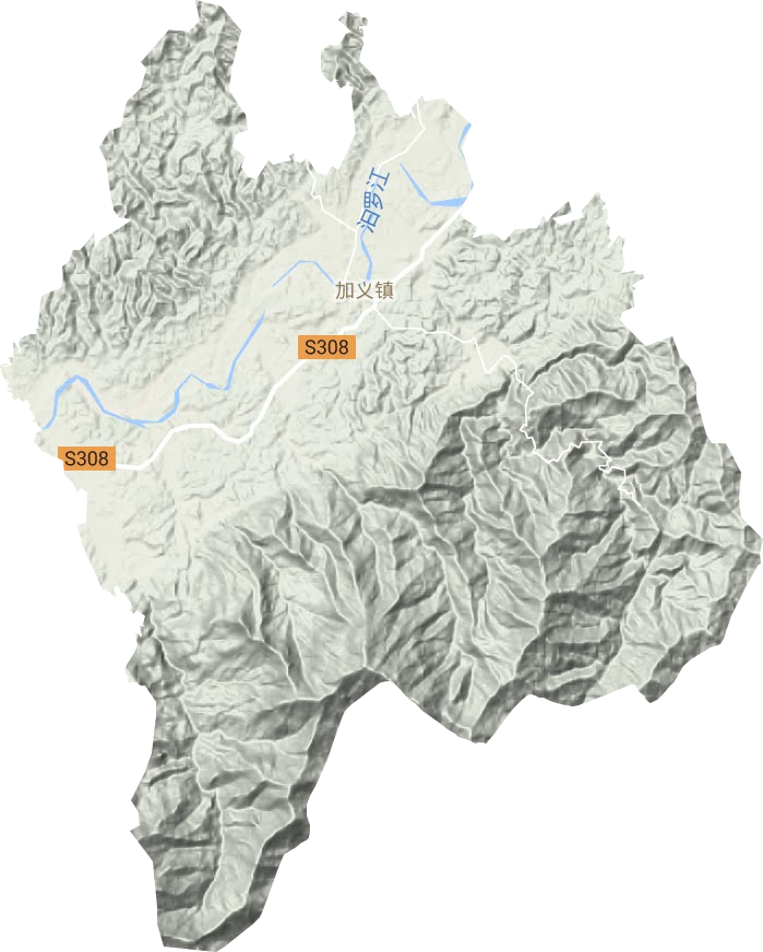 加义镇地形图