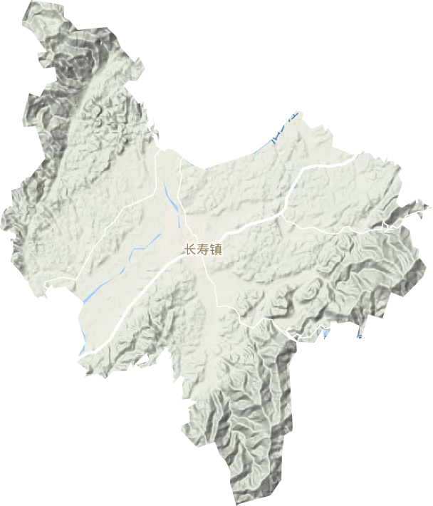 长寿镇地形图