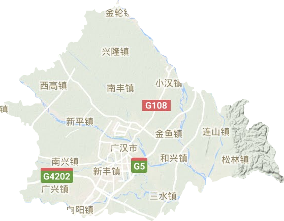 广汉市地形图