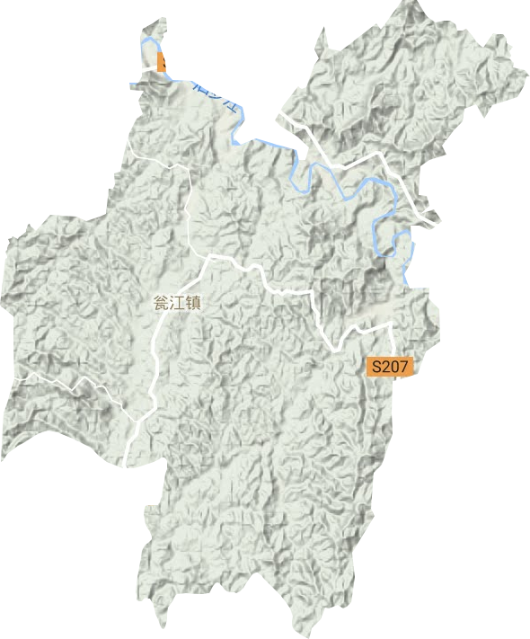 瓮江镇地形图