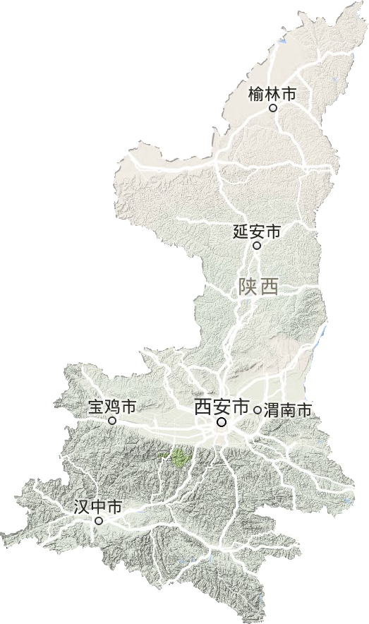 陕西省地形图