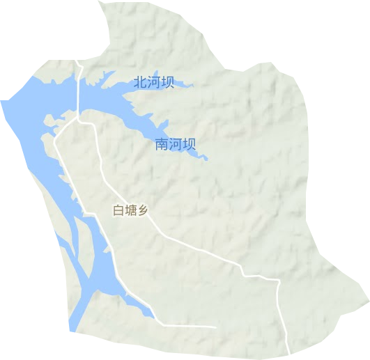 白塘乡地形图