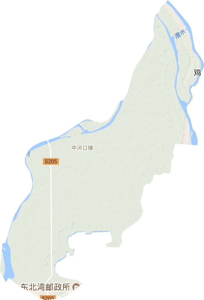 中河口镇地形图