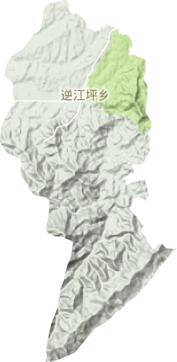 逆江坪乡地形图