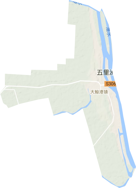 大鲸港镇地形图