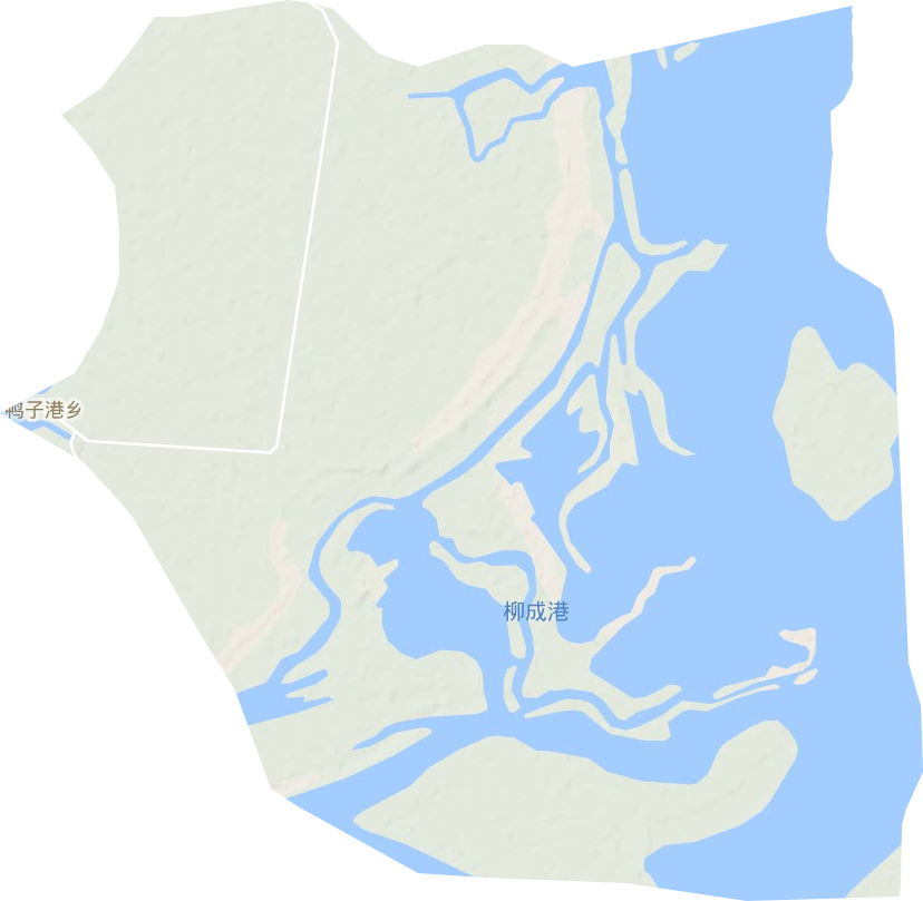鸭子港乡地形图
