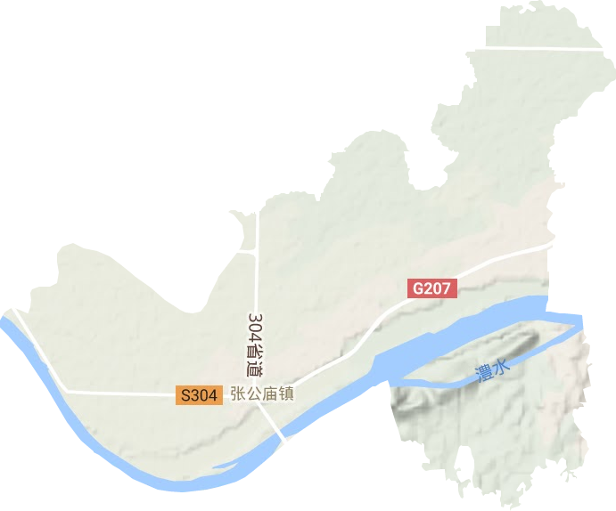张公庙镇地形图