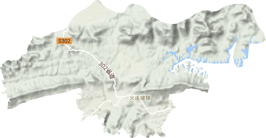 火连坡镇地形图