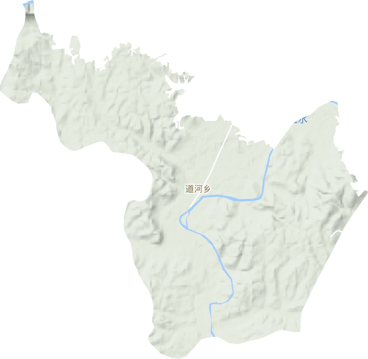 道河乡地形图