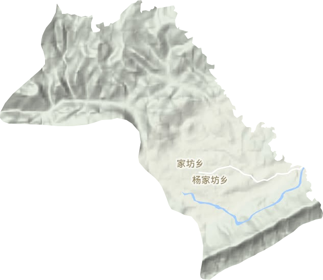 杨家坊乡地形图