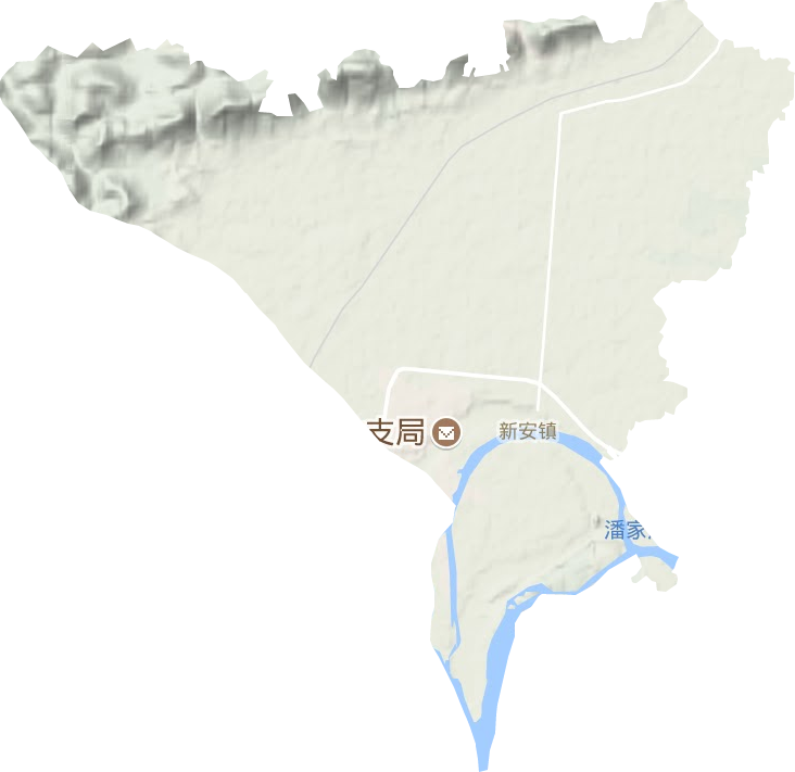 新安镇地形图