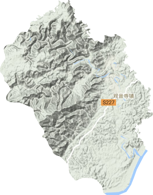 观音寺镇地形图