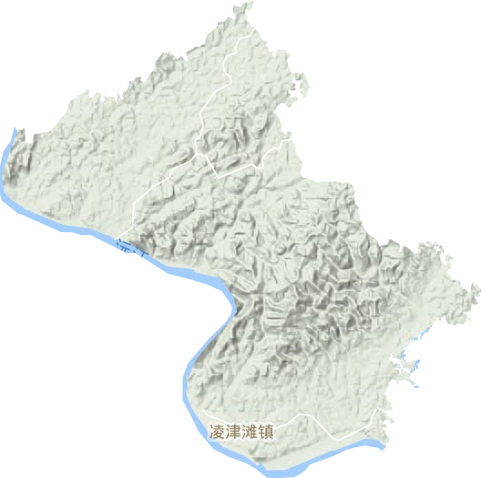凌津滩镇地形图