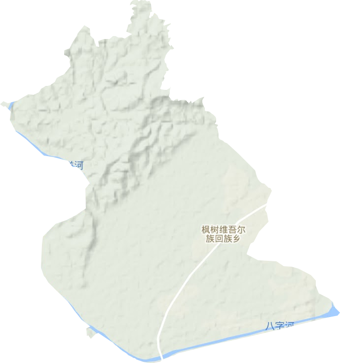 枫树维吾尔族回族乡地形图
