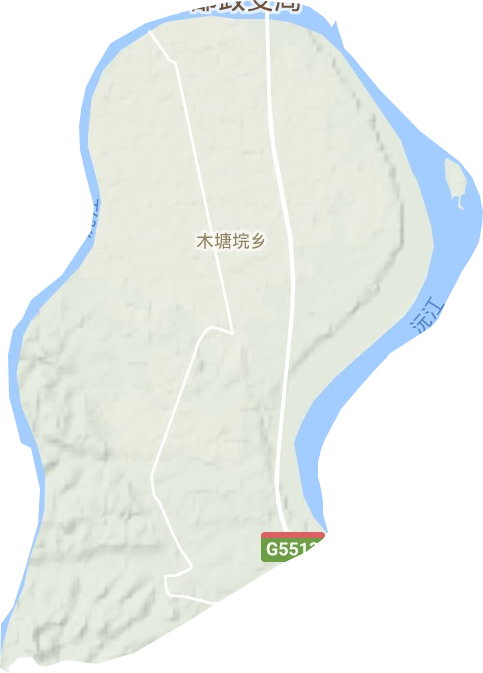 木塘垸乡地形图