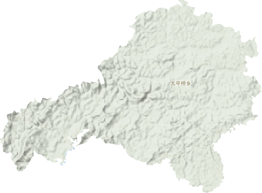 太平桥乡地形图