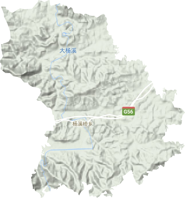 杨溪桥乡地形图