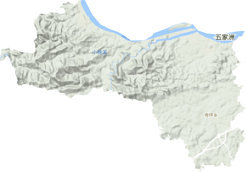 寺坪乡地形图