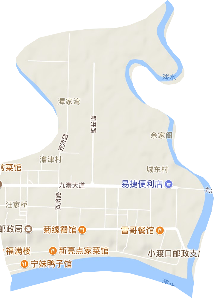 汪家桥街道地形图